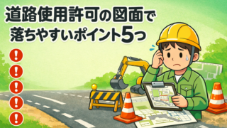 【図面が不安な人へ】道路使用許可の図面で落ちやすいポイント5つと修正方法