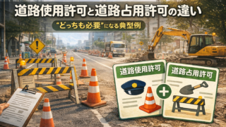 道路使用許可と道路占用許可の違い｜“どっちも必要”になる典型例