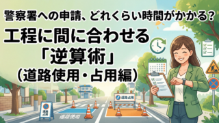 警察署への申請、どれくらい時間がかかる？工程に間に合わせる逆算術（道路使用・占用編）