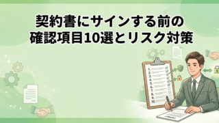 【契約書レビューの基本】取引先から提示された契約書にサインする前の確認項目10選とリスク対策