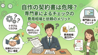 【経営者様必見】自作の契約書は危険？専門家によるチェックの費用相場と依頼のメリット