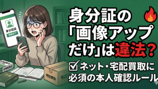 画像アップロードだけは違法？古物商のネット・宅配買取で必須の本人確認ルール