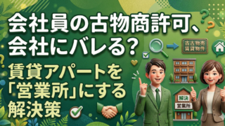 会社員の古物商許可はバレる？賃貸アパートで「営業所」を登録する難しさと解決策