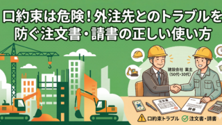【建設業法対策】口約束は危険！外注先とのトラブルを防ぐ注文書・請書の正しい使い方
