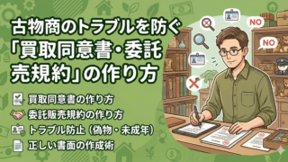 ネットのひな形は危険？古物商のトラブルを防ぐ「買取同意書・委託販売規約」の作り方