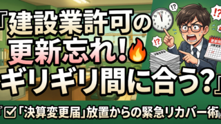 期限ギリギリでも間に合う?建設業許可の更新忘れと「決算変更届放置」の緊急対処法