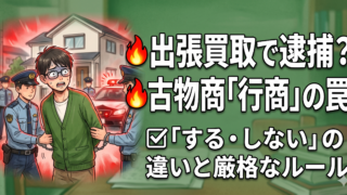 古物商許可の「行商する・しない」の違い。出張買取で逮捕されないための厳格なルール