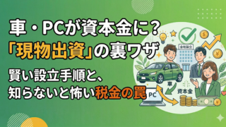 資本金を賢く増やす!車やPCを使った「現物出資」による会社設立の手順と税金の注意点