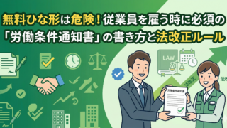 無料ひな形は危険！従業員を雇う時に必須の「労働条件通知書」の書き方と法改正ルール