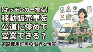 路上でキッチンカー営業は違法？道路使用許可が下りない理由と合法的な出店場所の探し方