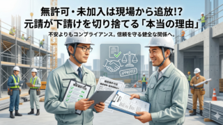 現場を外される前に！元請が下請けに「社会保険」と「建設業許可」を厳しく求める本当の理由