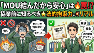 MOU(基本合意書)に法的拘束力はある?協業前のリスクと契約書の正しい使い方