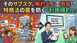 サブスク解約の炎上を防ぐ！特商法に対応した利用規約の作り方と必須条項