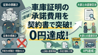 車庫証明の承諾書代を0円にする方法!自認書の悪用リスクと契約書の活用術