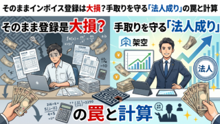 免税事業者の決断！インボイス登録か法人成りか？消費税シミュレーション