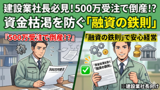 建設業許可の500万クリア直後に倒産？資金ショートを防ぐ融資の合わせ技