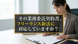 その業務委託契約書、フリーランス新法に対応していますか？