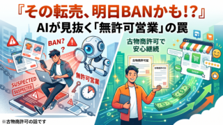転売アカウント停止の恐怖。フリマアプリのAI監視と古物商許可の境界線