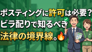 ビラ配り・ポスティングで許可が必要な境界線とは
