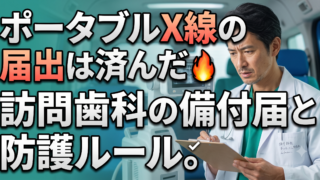 訪問歯科のポータブルエックス線装置、届出は済んでいますか|備付届と訪問先での防護