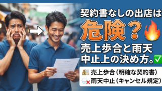 キッチンカーのイベント出店、契約書なしで大丈夫？売上歩合と雨天中止の決め方