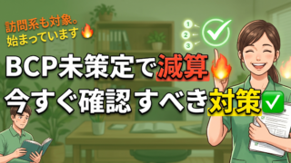 訪問の事業所も対象です。BCP未策定減算が令和7年4月から始まりました
