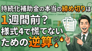 持続化補助金の本当の締切は1週間前？商工会議所の様式4で慌てないための逆算