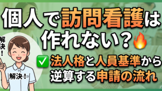 訪問看護ステーションは個人では作れない?法人格・常勤換算2.5人・指定日から逆算する申請の流れ