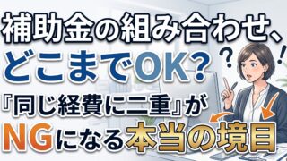 補助金は組み合わせて使えます。境目は「同じ経費に二重」かどうかだけです